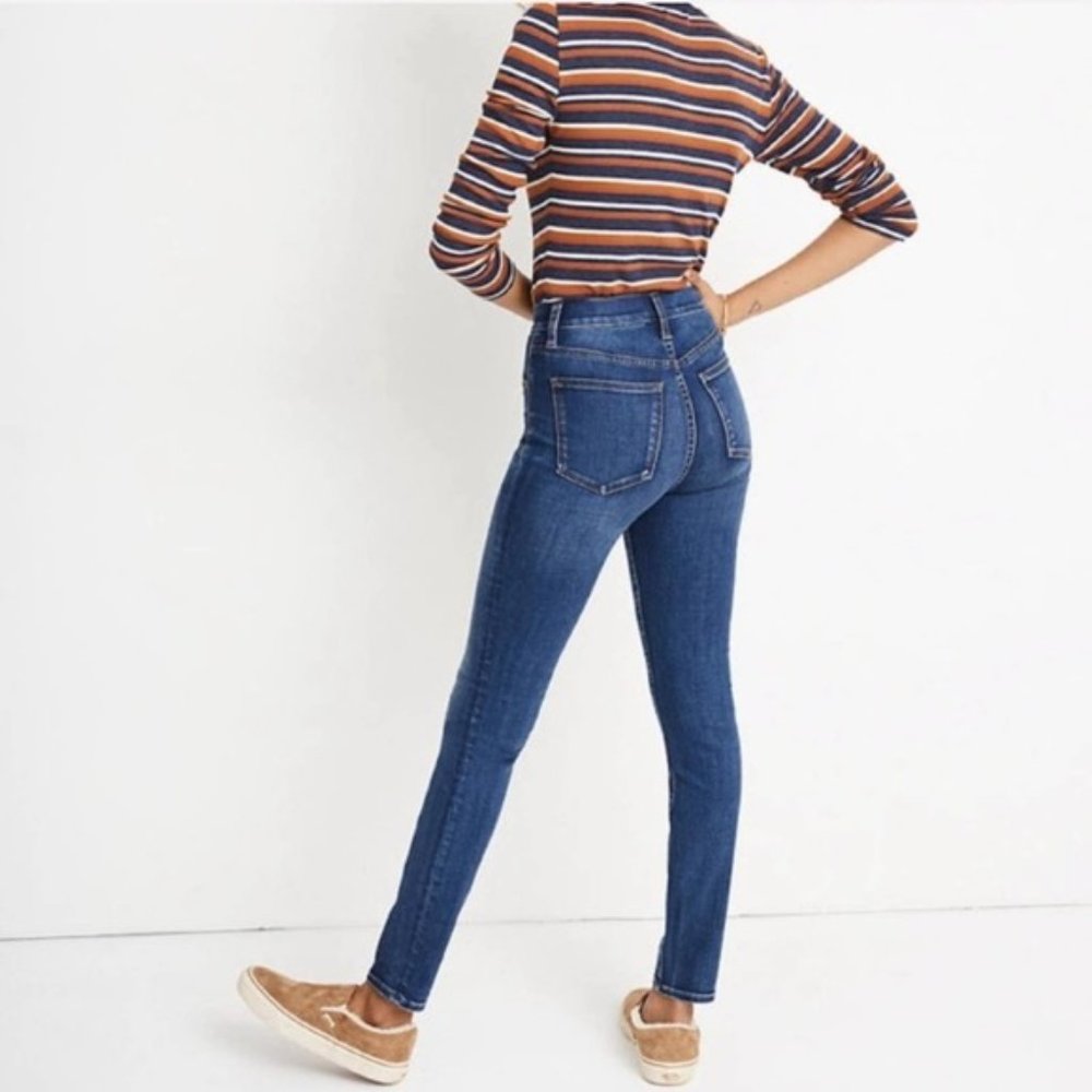 Madewell 10 Inch High Rise Skinny Jeans in Tarren Wash Thermolite Size 27 - Picture 3 of 15